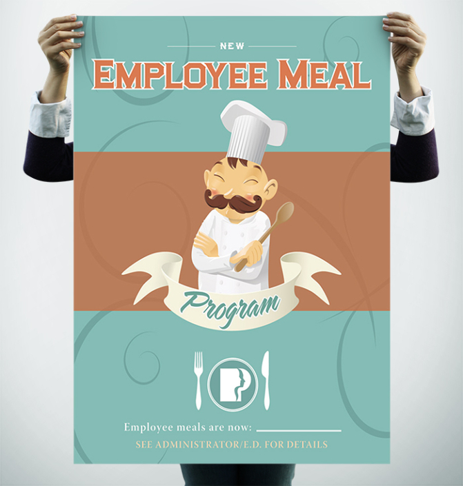 Employee Meal Poster Internal Branding Piece