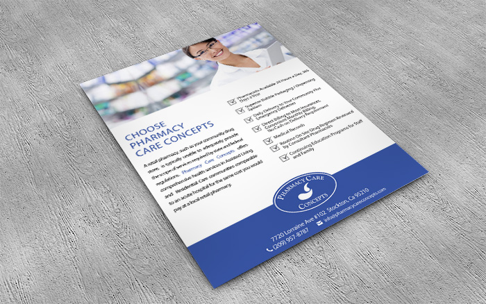 Pharmacy services flyer